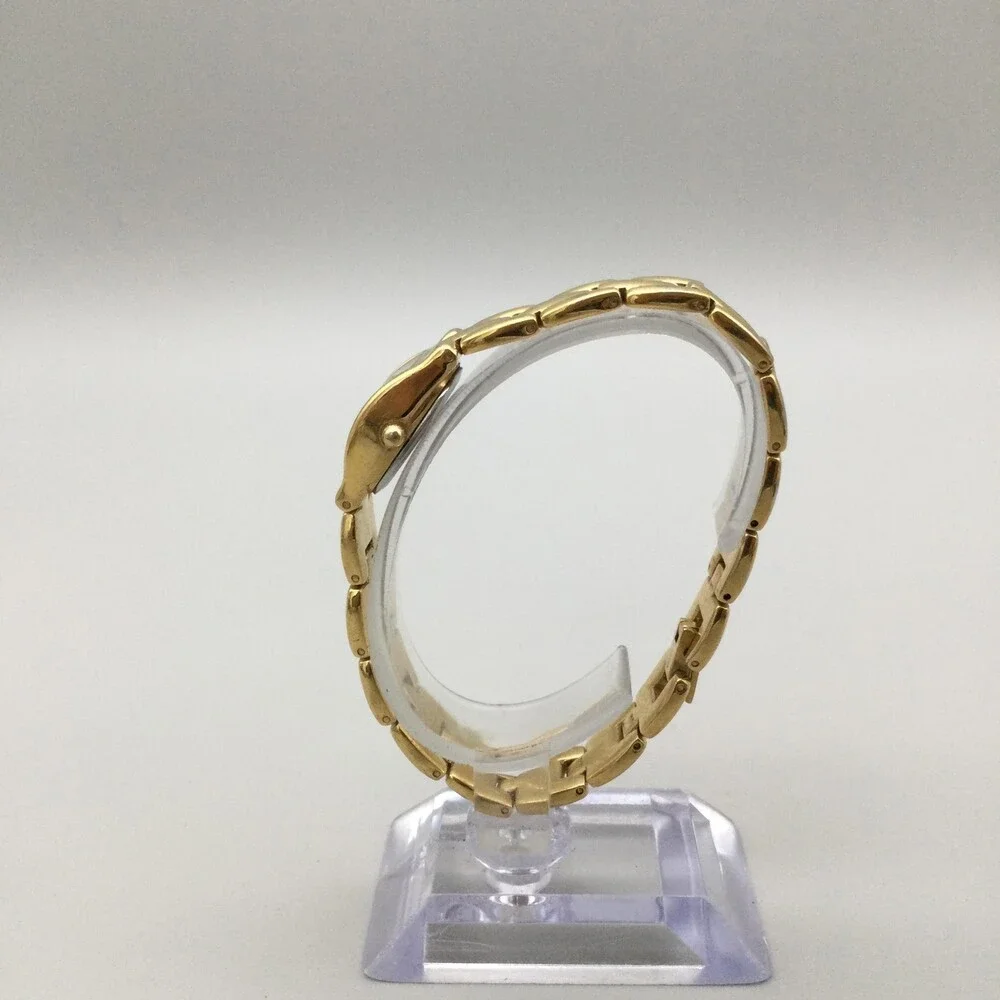 Berenger Womens Watch 16mm Gold Plated Bracelet Cream Dial New Battery 7.75